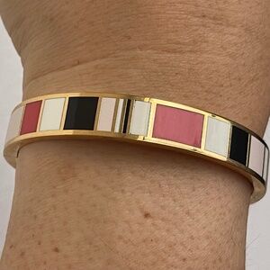 Kate Spade Light Up the room multicolor  enamel hinged bangle bracelet